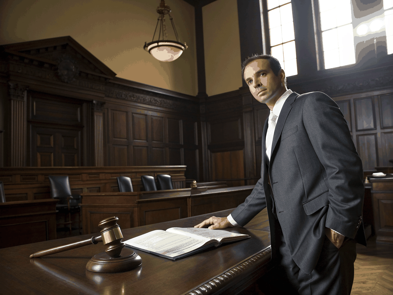 Advocate presenting a case in civil court